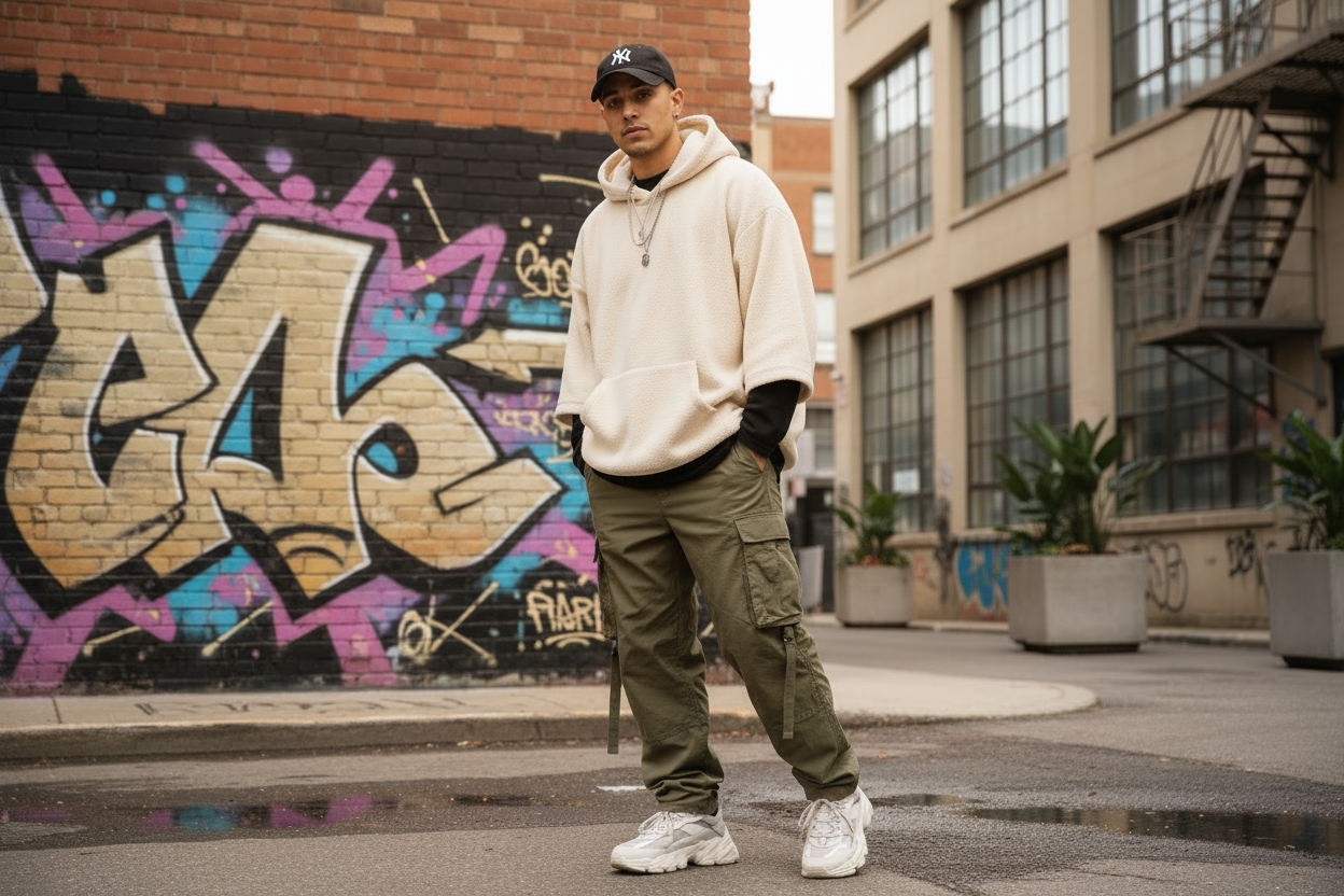 make it have a nicer background and also change up the outfit to what teens wear now, like baggy jeans and new shoes